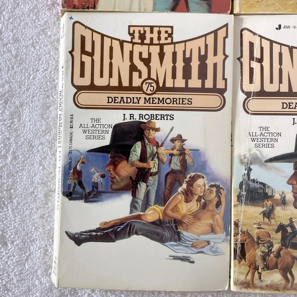 Vintage The Gunsmith All Action Western Romance Novel  x4 - Picture 5 of 14